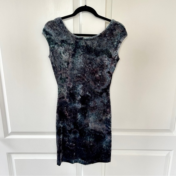 Betsey Johnson VINTAGE Tie Dye Velour Bodycon Dress — Small - Picture 2 of 3